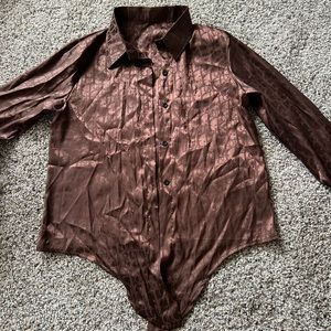 Satin bottom up blouse
